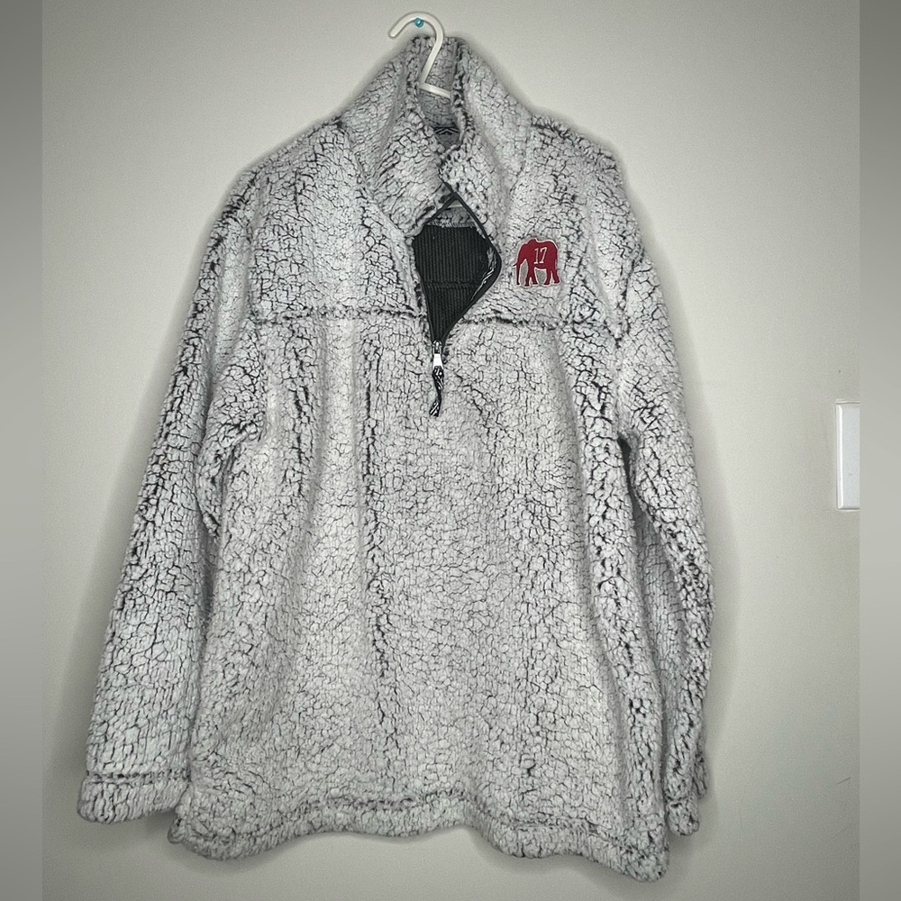 Elephant Fleece Pullover Zip Up Sweater